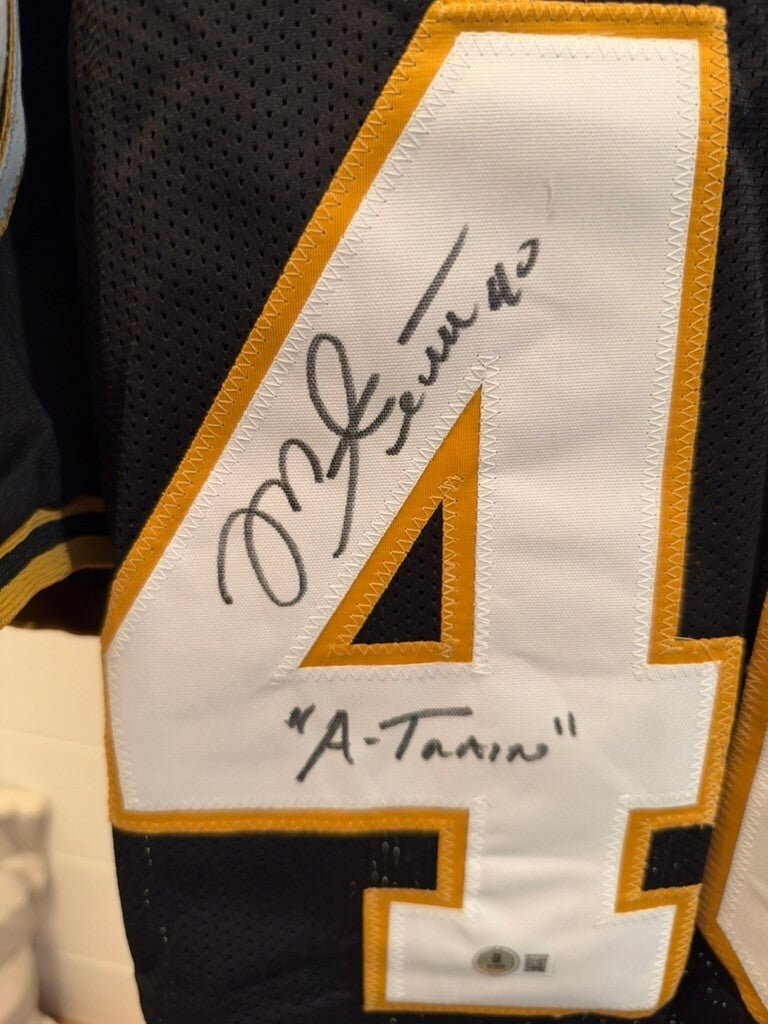 Mike Alstott Signed Purdue Custom Jersey XL #40 A-Train Beckett Witnessed