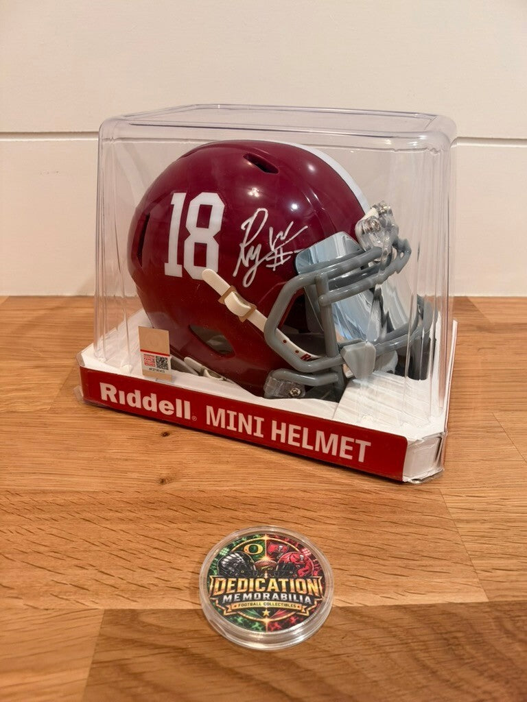Ryan Williams Signed Alabama Crimson Tide Speed Mini Helmet Chrome Visor JSA