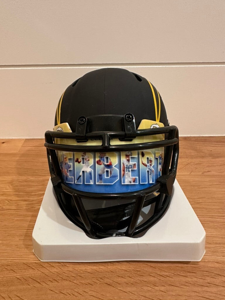 Justin Herbert Signed Chargers Eclipse Mini Helmet | Fanatics + Beckett