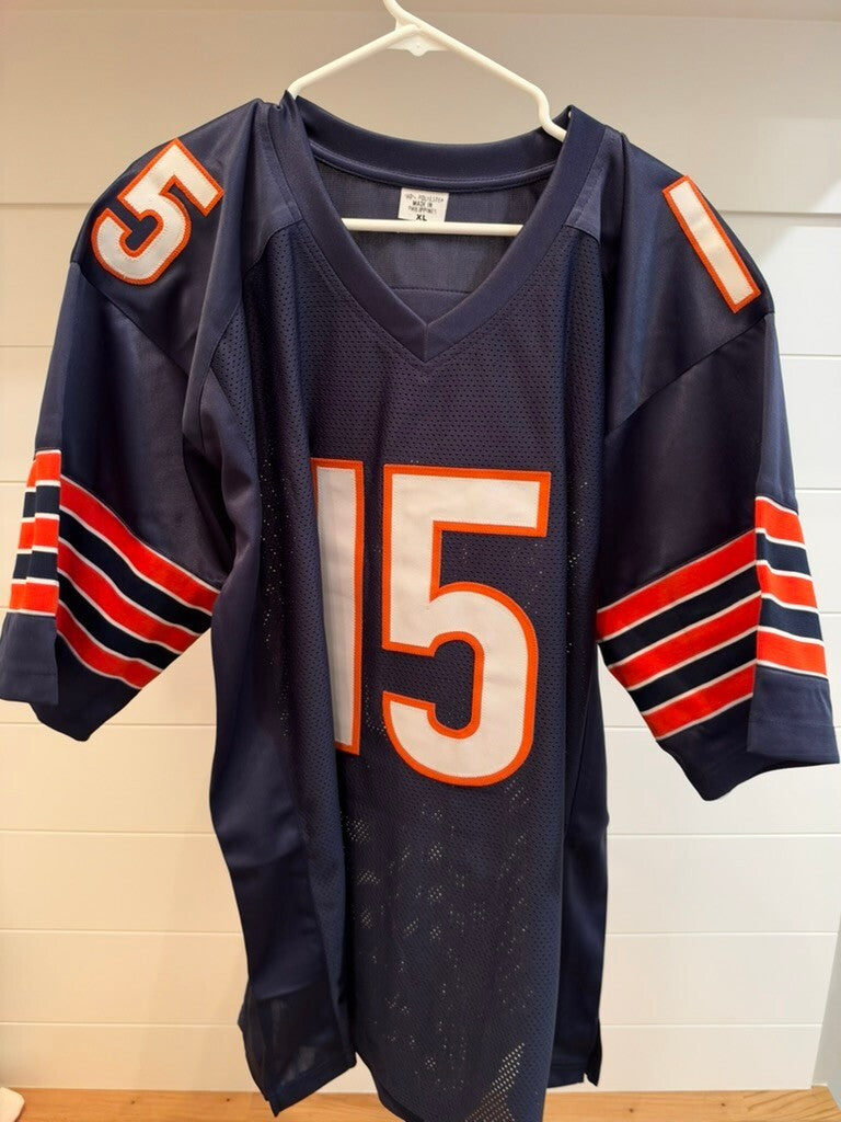Brandon Marshall Signed Chicago Bears Custom Jersey XL Navy #15 Beckett BAS