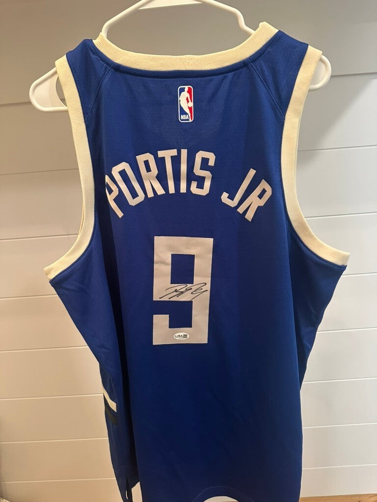 Bobby Portis Jr Signed Milwaukee Bucks Nike City Edition Jersey JSA