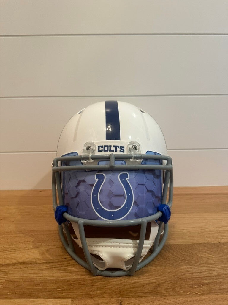 Edgerrin James Signed Colts Full Size Riddell Speed Helmet JSA Custom Visor