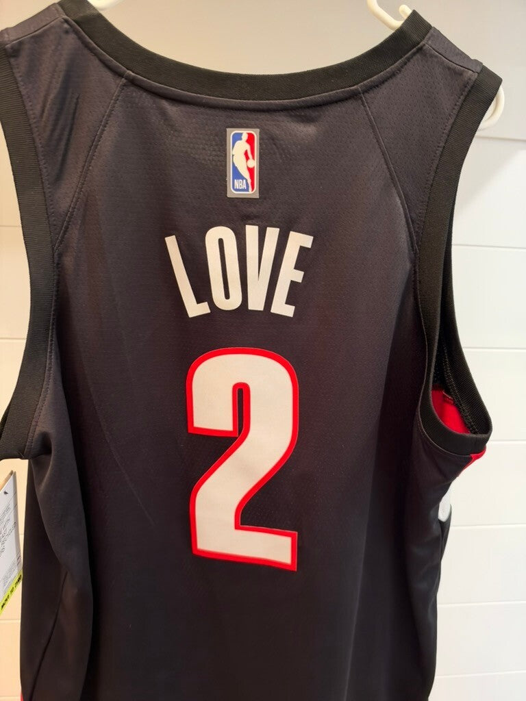 Caleb Love Portland Trail Blazers #2 Nike Dri-FIT Jersey Black Size 48 Large NWT