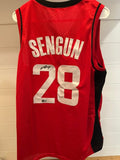 Autographed Alperen Sengun Houston Rockets #28 Basketball Jersey with Beckett CO