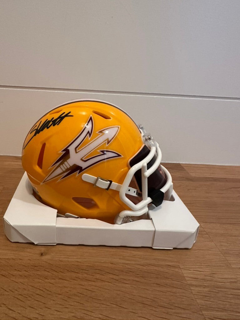 Cam Skattebo Signed Arizona State ASU Riddell Speed Mini Helmet JSA COA