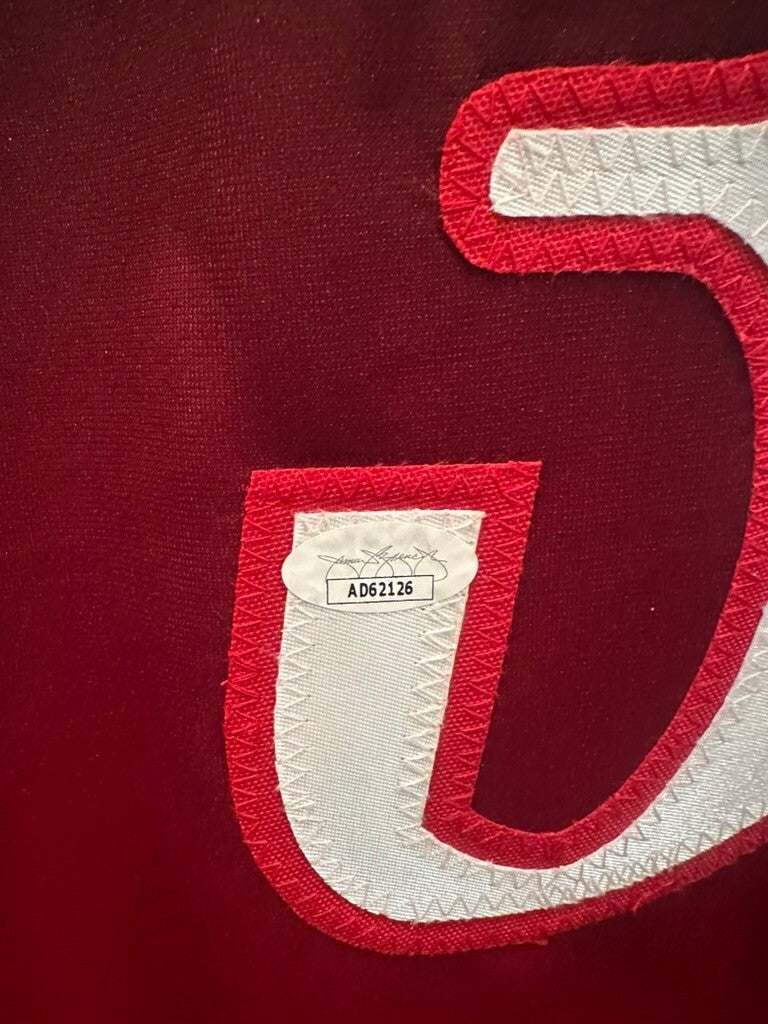 Allen Iverson Signed The Answer Custom Jersey XL #3 Black Red JSA COA