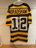 Terry Bradshaw Signed Yellow and Black Football Jersey Beckett Authenticated
