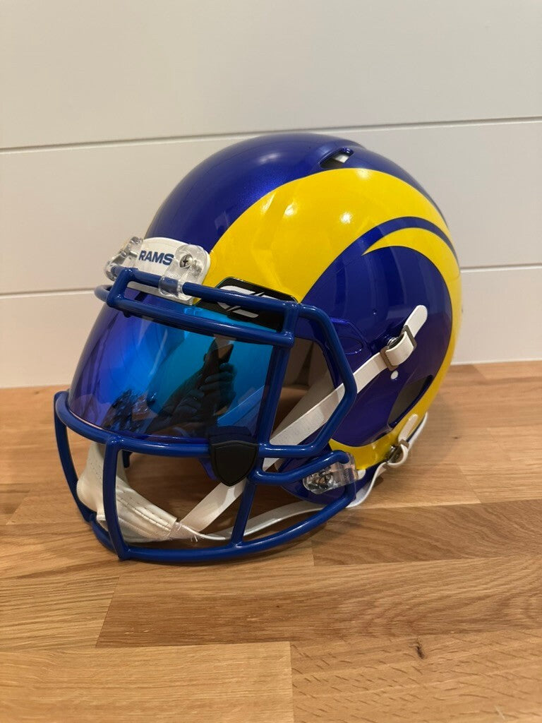 Jared Verse Signed Rams Full Size Speed Authentic Helmet Fanatics Blue Visor