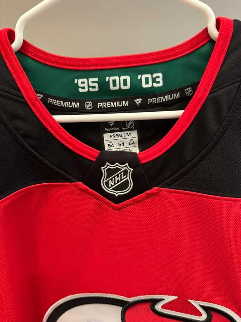 Luke Hughes Signed New Jersey Devils Fanatics Premium Jersey Fanatics Authentic