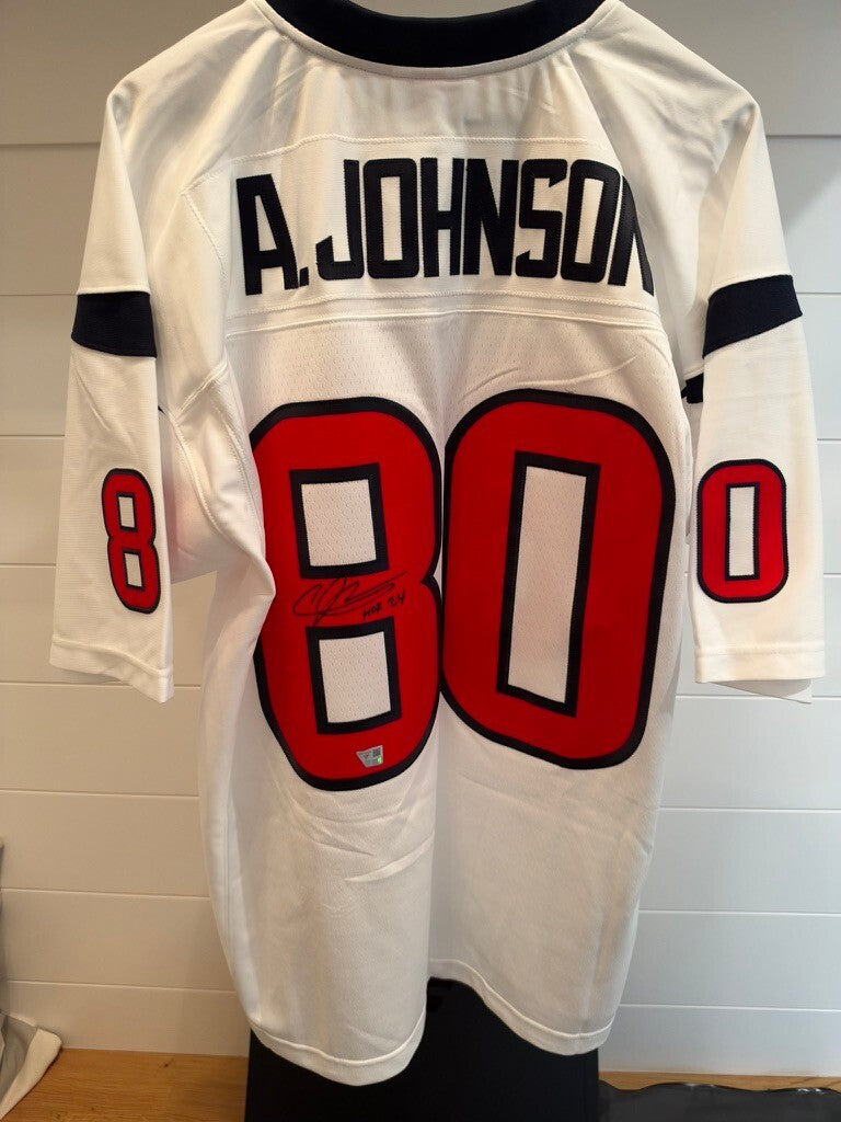 Andre Johnson Signed Texans Mitchell & Ness Jersey XL HOF 24 Fanatics