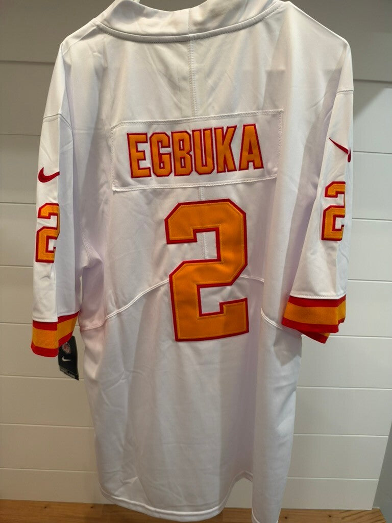 Emeka Egbuka Buccaneers #2 White Creamsicle Jersey Large 50 Seasons Unsigned