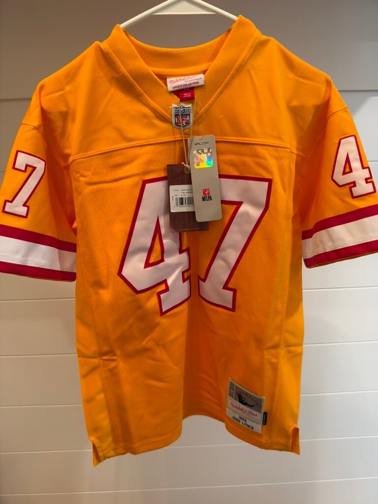 John Lynch Buccaneers Mitchell & Ness 1995 Jersey Youth M 10/12 Orange NWT