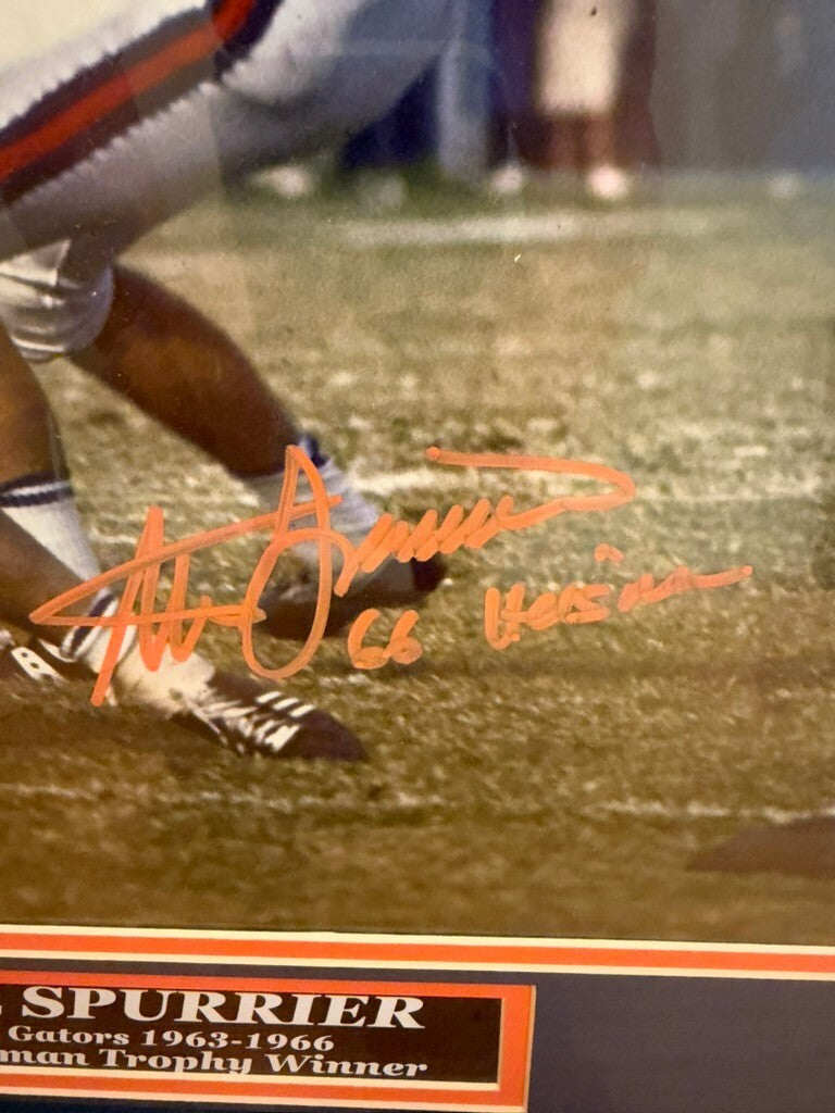 Steve Spurrier Signed Framed 16x20 Photo Florida Gators 66 Heisman JSA 27x23