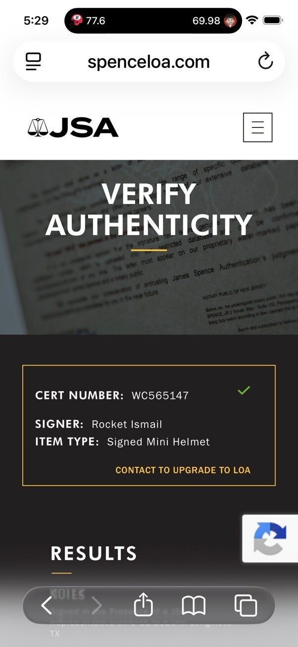 Rocket Ismail Signed Notre Dame Riddell Speed Mini Helmet “Rocket” JSA