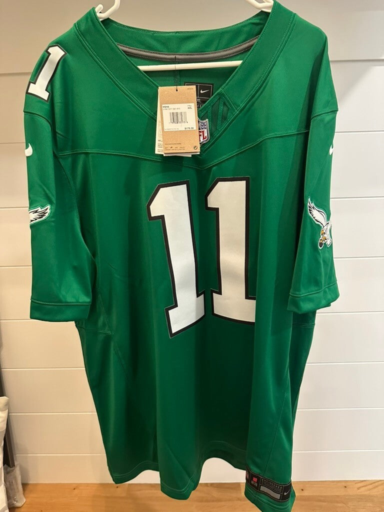 A.J. Brown Philadelphia Eagles Nike Kelly Green Jersey #11 XXL 2XL NWT