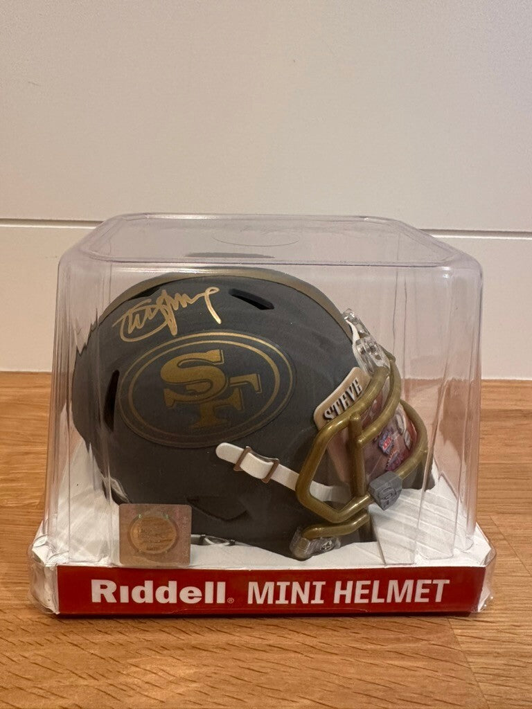 Steve Young Signed 49ers Slate Mini Helmet Fanatics Custom Visor