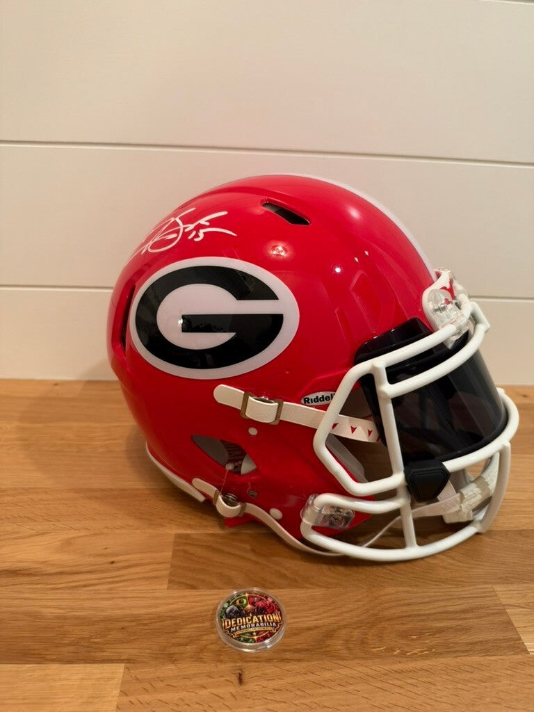 Carson Beck Signed Georgia Bulldogs Full Size Authentic Helmet BAS Witnessed