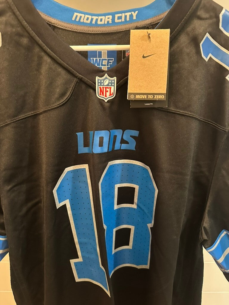 Isaac TeSlaa Signed Detroit Lions Nike Authentic Black Jersey XL – Beckett