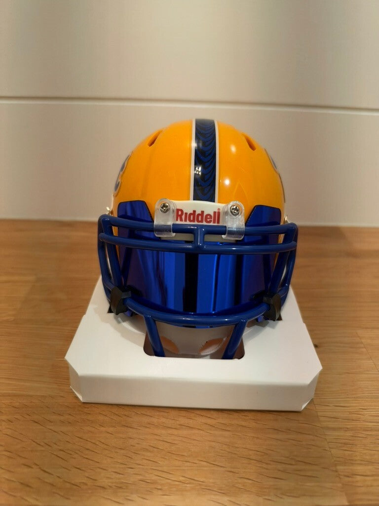 Tony Dorsett Signed Pitt Mini Helmet 76 Heisman Blue Visor Beckett
