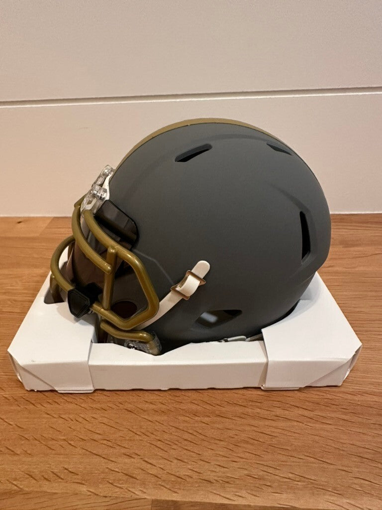Pat Freiermuth Signed Steelers Slate Speed Mini Helmet #88 Fanatics Authentic