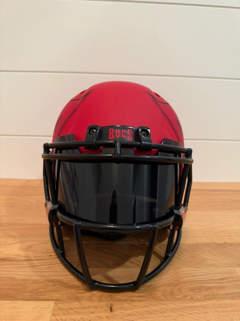 Baker Mayfield Signed Buccaneers Full Size Replica Helmet Red Visor Beckett