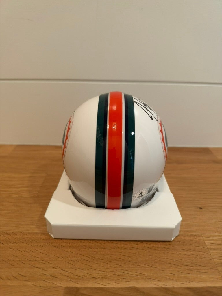 Jay Ajayi Signed Miami Dolphins Throwback Mini Helmet Beckett Witness Autograph