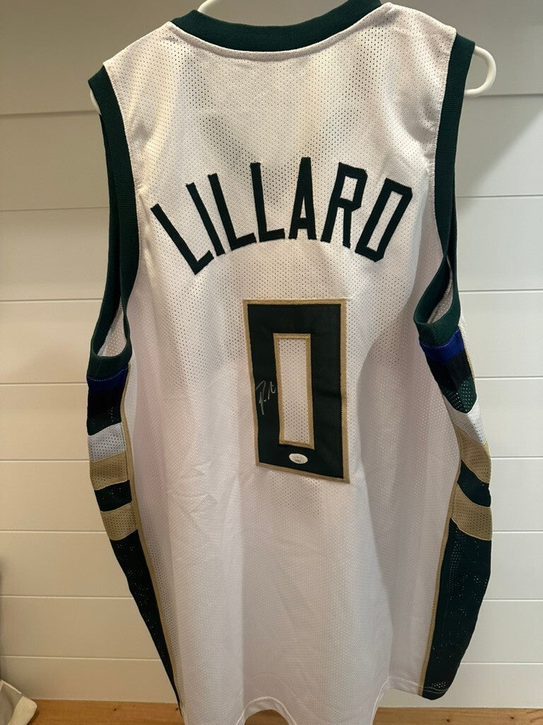 Damian Lillard Signed Milwaukee Bucks #0 Jersey JSA Authenticated