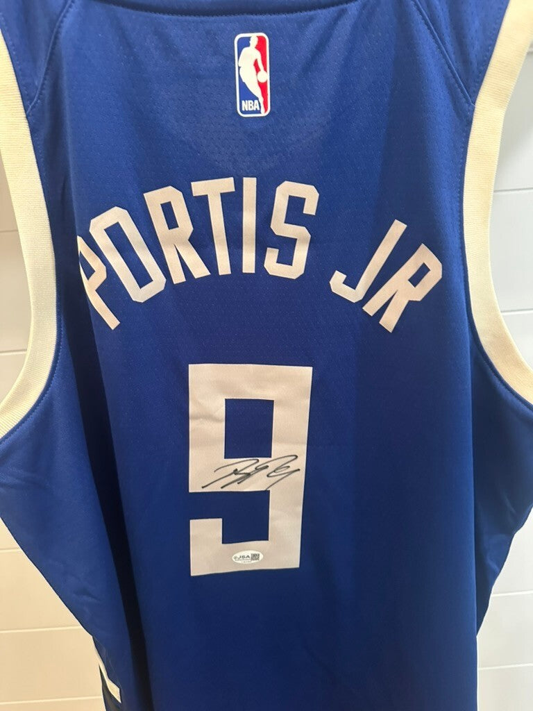 Bobby Portis Jr Signed Milwaukee Bucks Nike City Edition Jersey JSA