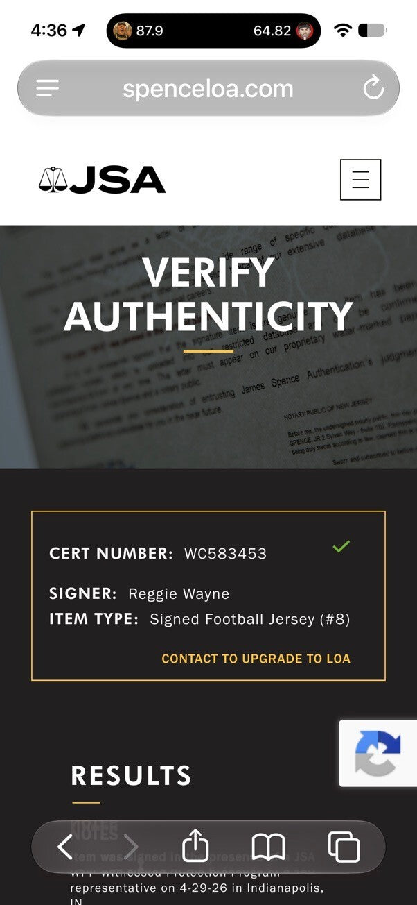 Reggie Wayne Signed Miami Hurricanes #87 Custom Jersey XL Green JSA Witnessed