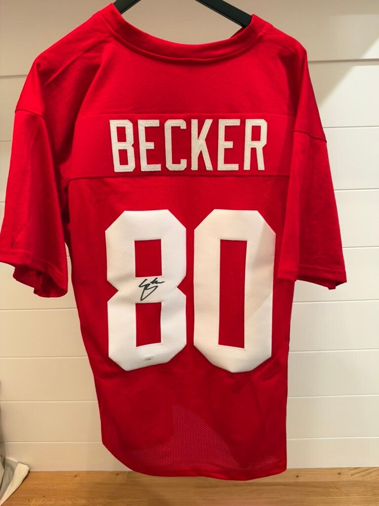 Charlie Becker Signed Indiana Hoosiers #80 Red Custom Jersey JSA Certified