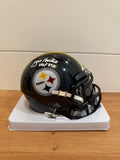 Joe Greene Signed Steelers Riddell Speed Mini Helmet HOF 87 Beckett BAS
