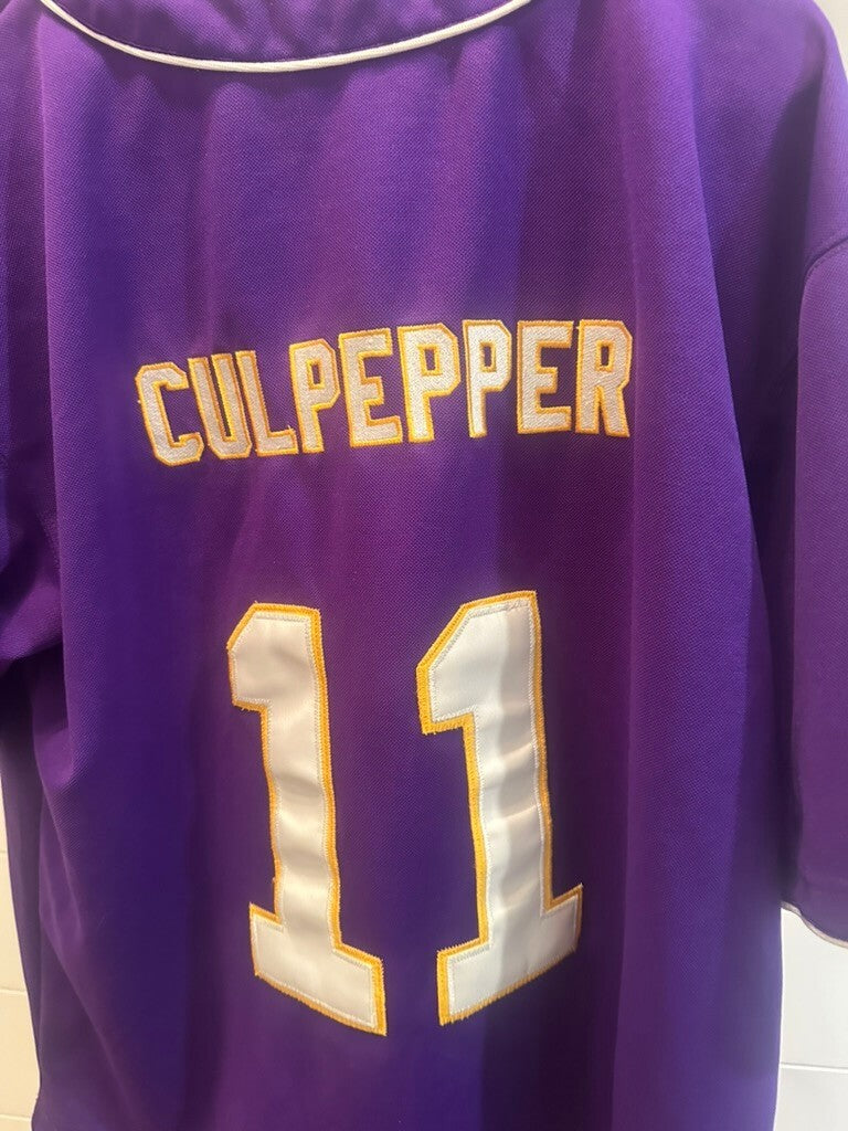 Daunte Culpepper Minnesota Vikings #11 Purple NFL Players Inc Baseball Jersey L