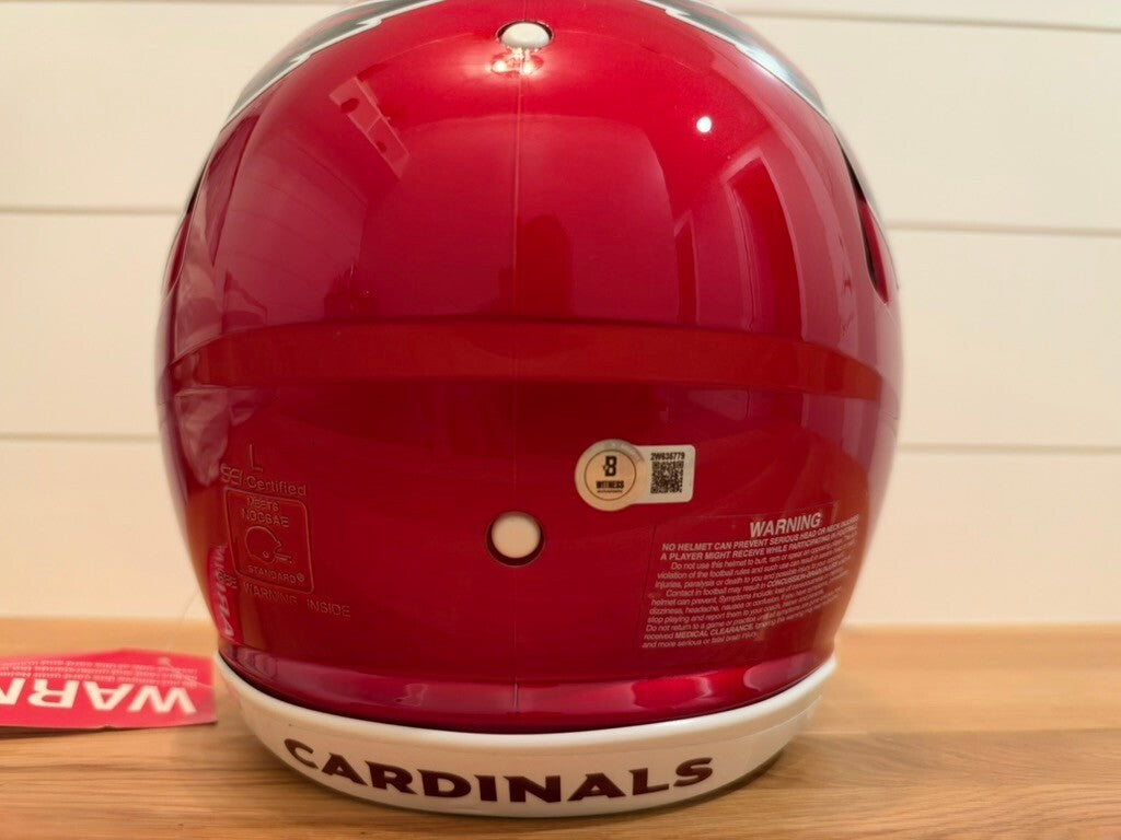 Kurt Warner Signed Cardinals Full Size Authentic Helmet Beckett Witnessed