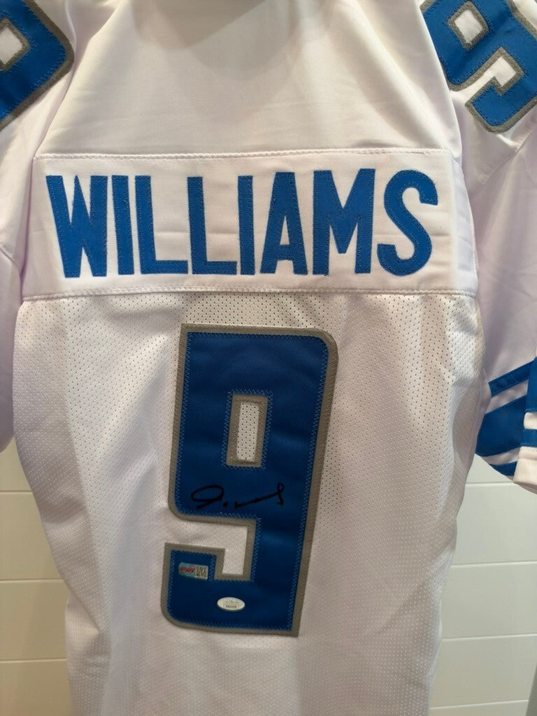 Jameson Williams Signed Detroit Lions #9 White Custom Jersey XL JSA PIA