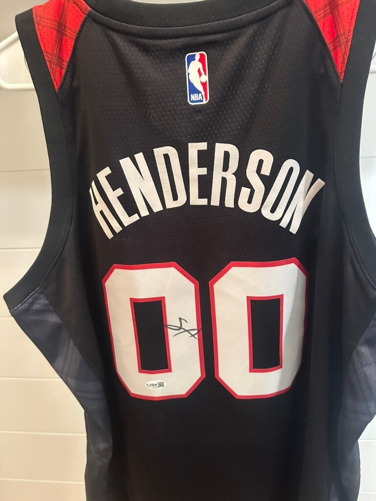 Scoot Henderson Signed Portland Trail Blazers Nike City Edition Jersey JSA