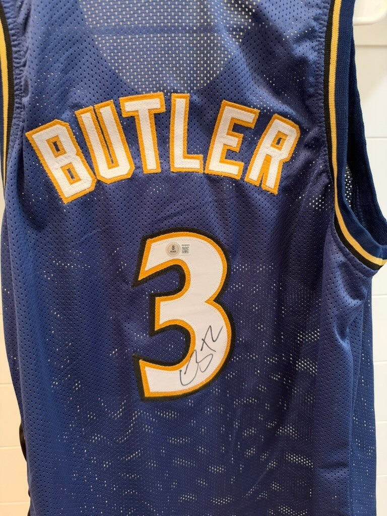 Caron Butler Signed Washington Wizards #3 Blue Jersey Beckett Witness
