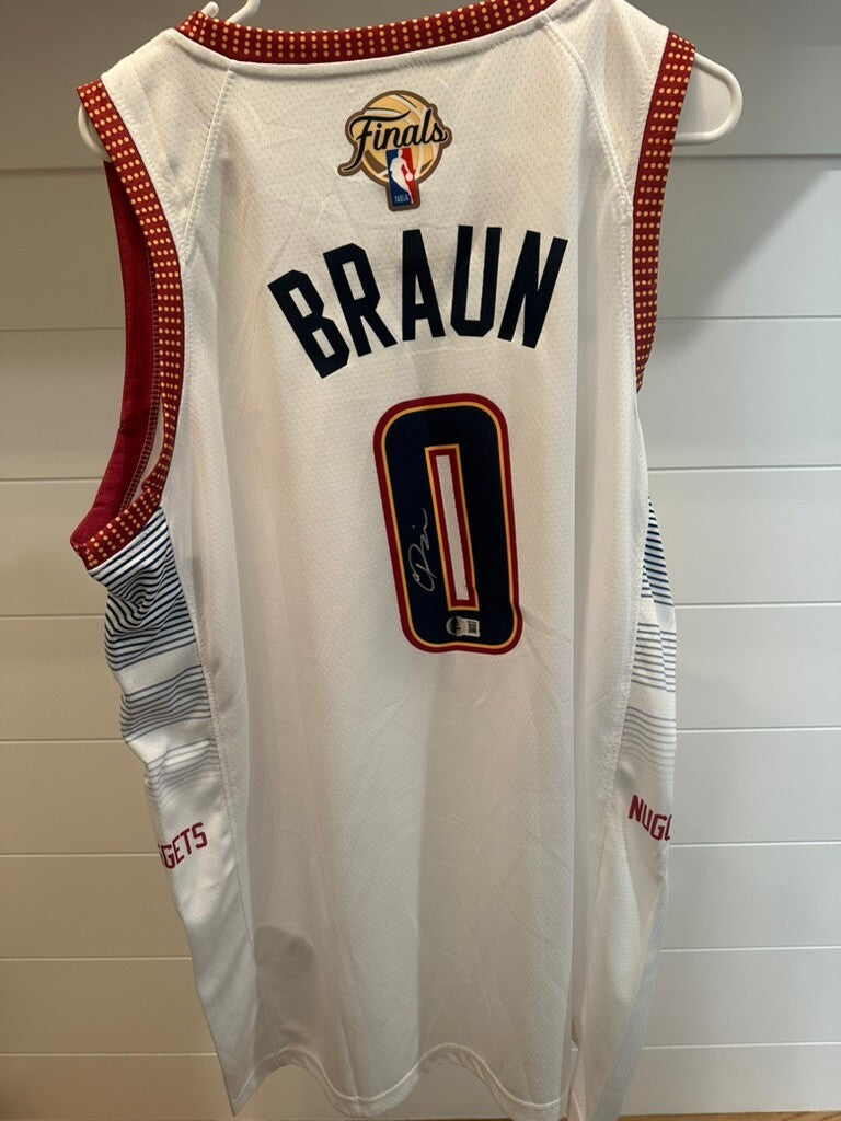 Christian Braun Signed Denver Nuggets Nike NBA Finals Jersey Beckett