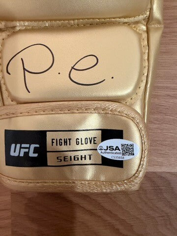 Paulo Costa Signed Gold UFC MMA Glove JSA Authenticated Autograph