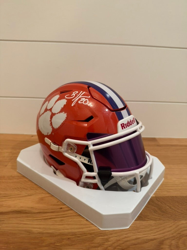 Brian Dawkins Signed Clemson SpeedFlex MIDI Helmet Beckett COA Purple Visor