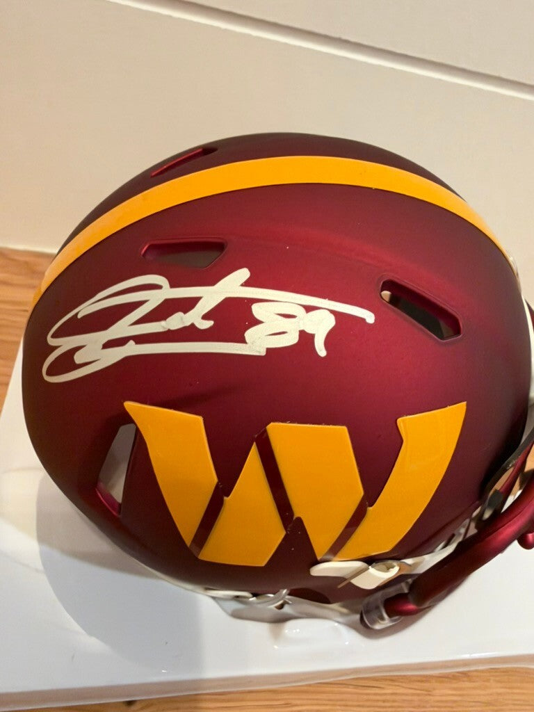 Santana Moss Signed Washington Commanders Speed Mini Helmet JSA COA Gold Visor
