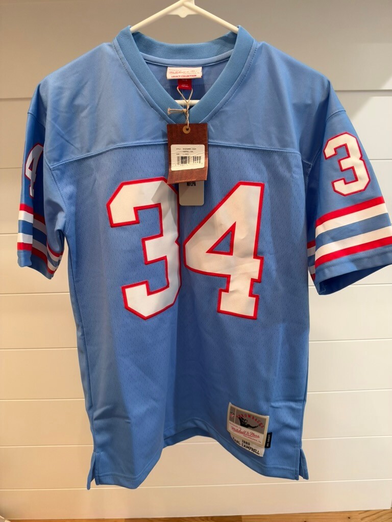 Earl Campbell Oilers Mitchell & Ness 1980 Legacy Jersey Youth L 14/16 Blue