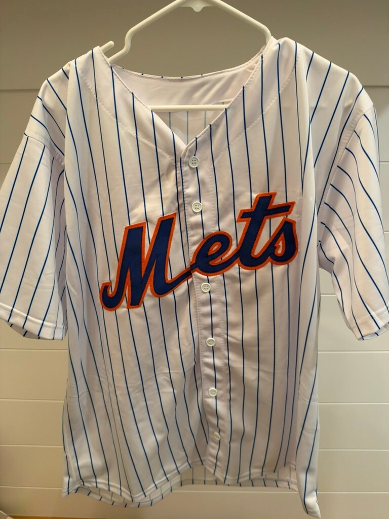 Dellin Betances Signed Mets White Pinstripe #68 Jersey Leaf Witnessed Auto