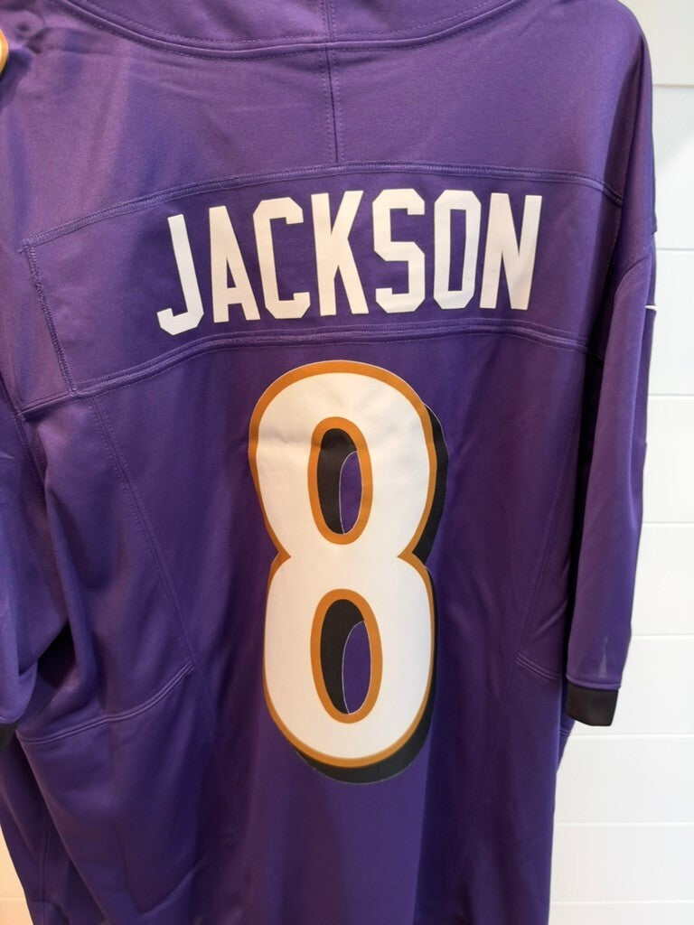 Lamar Jackson Baltimore Ravens Nike Jersey Men's XXL 2XL Purple #8 NWT