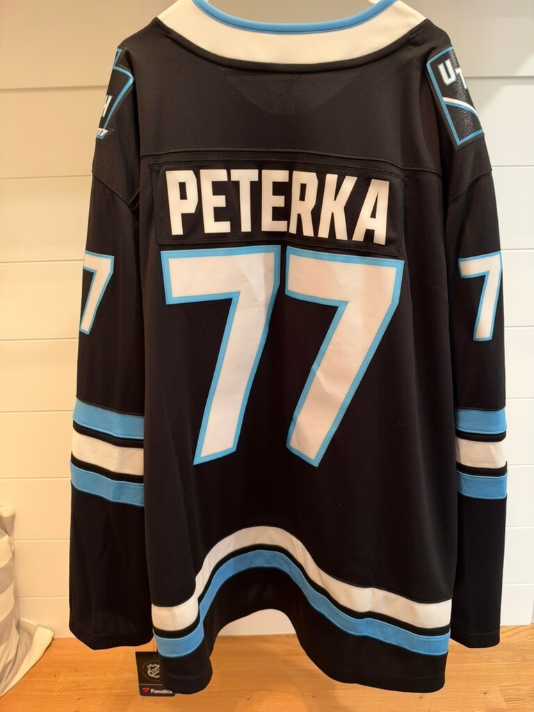 JJ Peterka Utah Mammoth #77 Fanatics Breakaway Jersey Black Men's 3XL NWT