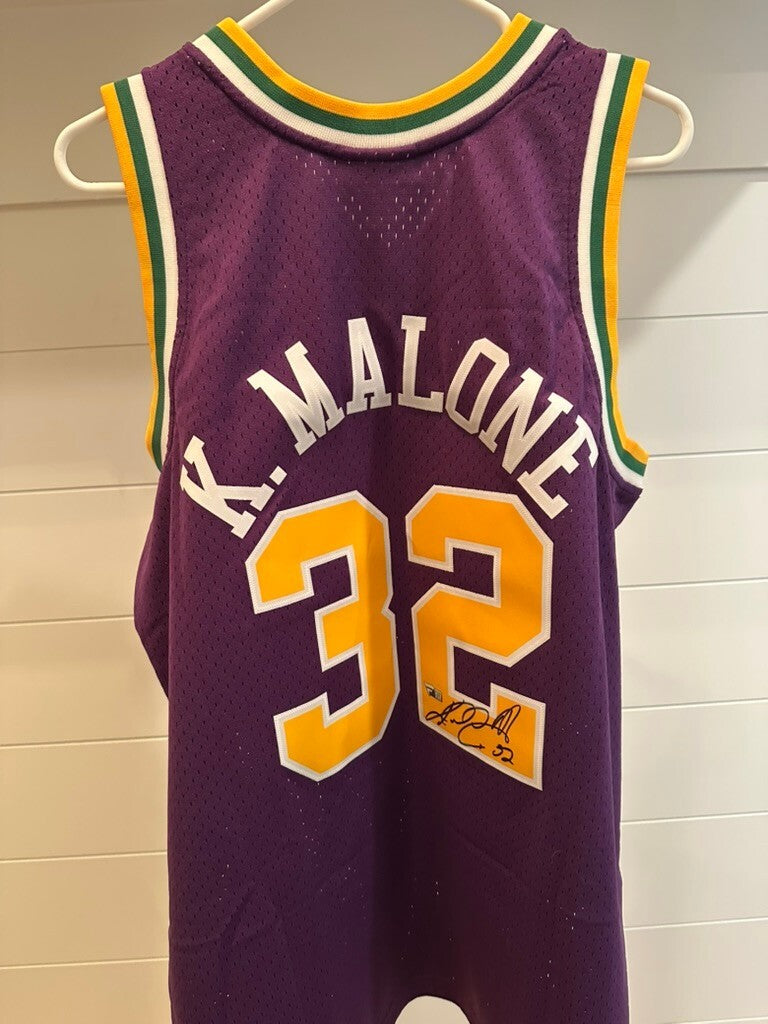 Karl Malone Signed Utah Jazz Mitchell & Ness 1991-92 Purple Jersey Fanatics