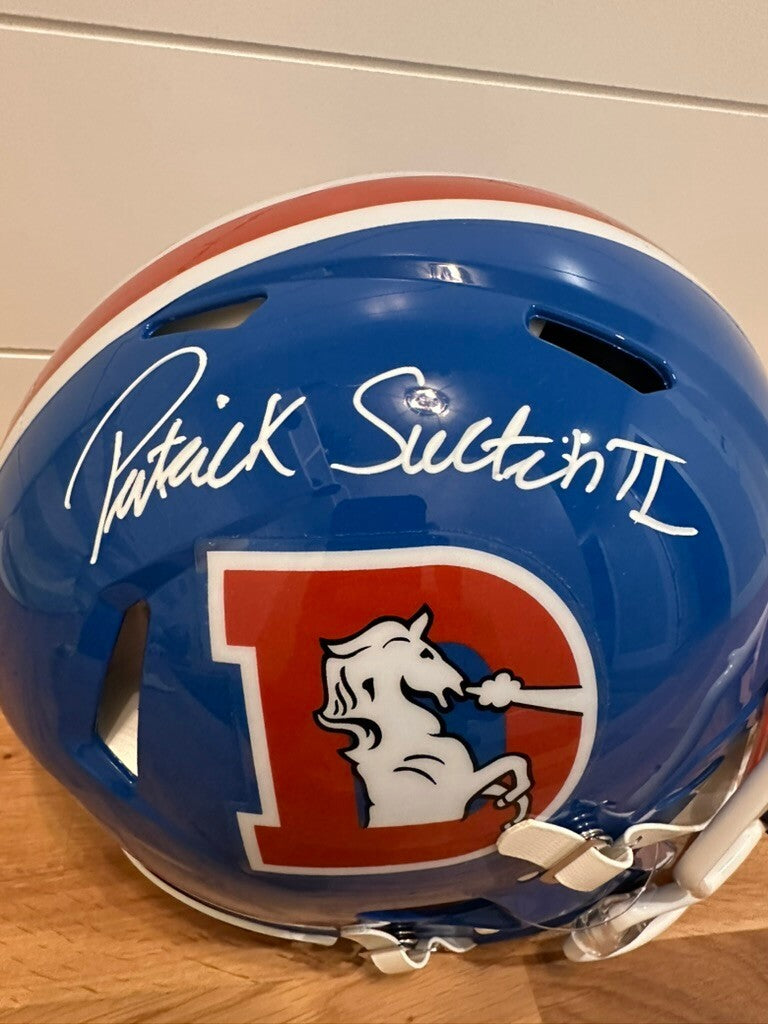 Patrick Surtain II Signed Broncos Throwback Full Size Authentic Helmet Beckett