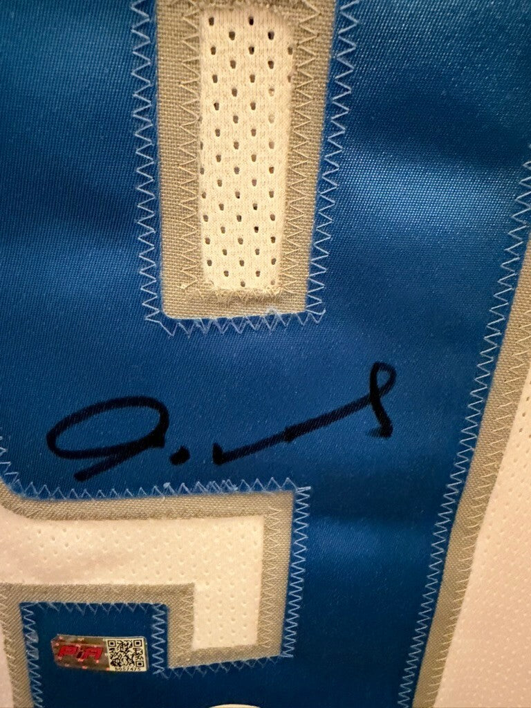 Jameson Williams Signed Detroit Lions #9 White Custom Jersey XL JSA PIA