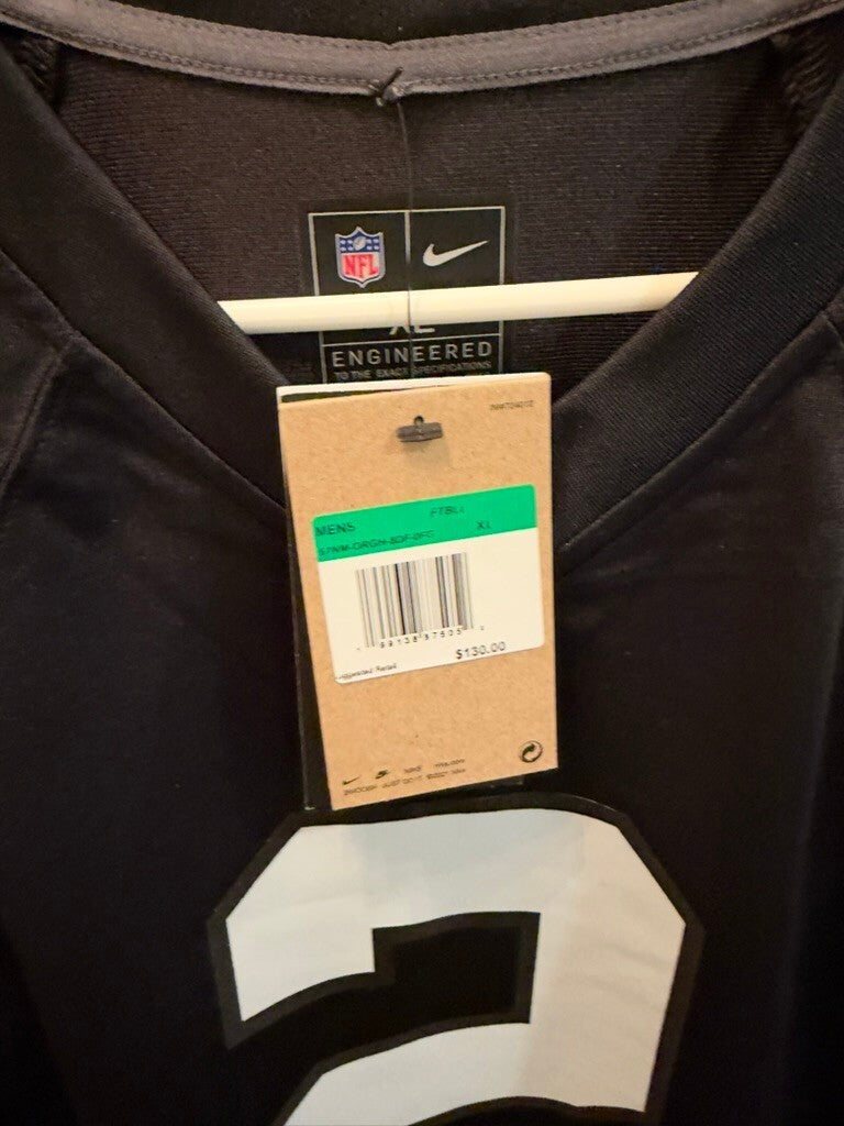 Ashton Jeanty Signed Raiders Nike Game Jersey XL Black Fanatics Authenticated