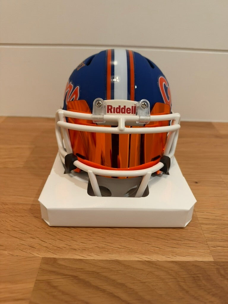 Caleb Banks Signed Florida Gators Blue Mini Helmet Orange Visor JSA COA