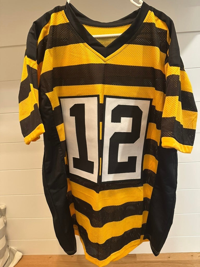 Terry Bradshaw Signed Yellow and Black Football Jersey Beckett Authenticated